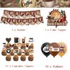 Coffee Birthday Decorations Coffee Party Supplies Includes Coffee Happy Birthday Banner Cake Topper Cupcake Toppers Balloons for Coffee Themed Party Decorations
