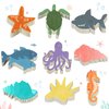 AOCEAN 54 Pcs 4 Inch Unfinished Wood Ocean Animal Cutouts for Kids - DIY Sea Life Painting Crafts for Home Decoration Bulk Wooden Craft Shapes for Paint
