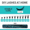 Lash Clusters DIY EyeLash Extension Kit 320PCS Individual, 0.07D Curl 8-18MIX 40D Cluster Lashes Extension Kit with Applicator Lash Bond&Seal Glue Remover for Eyelash Extensions Beginners