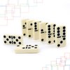 ERLLE Dominos Set Game. Premium Classic 28 Pieces Double Six Domino. Durable Leather Box. Kids, Boys, Girls, Party Favors and Anytime Use. Duoble 6 Dominoes.(PVC Edition)
