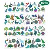 Happy Diwali Temporary Tattoos 81 PCS Indian Festival of Lights Party Themed Stickers for Kids Birthday Party Supplies, Decorations, Favors, and Prizes (Peacock)