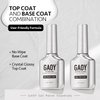 GAOY Crystal Glossy Gel Top Coat and Base Coat Set, 16ml 2 Pcs High-Gloss Top Coat and No Wipe Foundation Combination for UV Light Gel Nail Polish