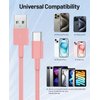 3Pack Car Carplay Cable for iPhone 16 15 Pro Max 15 Plus Car Charger Cord,3FT[Apple MFi] USB A to USB C Cable Carplay Adapter Cord Fast Charging for iPhone 15 16 Plus,iPad Pro13/11,iPad Air 5/4-Pink