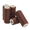 Okuna Outpost 24-Pack 5.5-Gram Rolls of Soft Dark Brown Nylon Thread for Hair Weaving, Securing and Repairing Sew-In Extensions, Wigs, Wefts, Hairpieces, and Toupees, Sewing and Embroidery