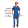 Cherokee V- Neck Men's Scrubs Top with Pockets WW670, M, Navy