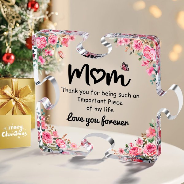 Winzwon Gifts for Mom Christmas Stocking Stuffers from Daughter and Son Acrylic Pieces 3.86×4.57 in Unique Mother Birthday Gifts Thanksgiving Gift