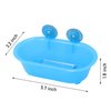 Wontee Bird Bath with Mirror Toy Fixable Parrot Bathroom Tub for Small Brids Parrot Canary Budgies Parakeets