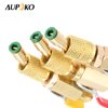 Aupoko R410A Angled Compact Ball Valve 5/16’’ SAE Female to 1/4’’ SAE Male, 3 Colors Shut-Off Ball Valve Adapters, for HVAC Air Conditioning Refrigerant R134A R12 R22 R502