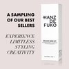Hanz de Fuko Deluxe Hair Care Kit – Super Styling Sampler Featuring Claymation, Sponge Wax, Modify Pomade, Scheme Cream – 4 pack, 0.25oz each