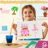 LanMa 30 Pieces Drawing Stencils for Kids Girls 8 x 8 Inches Kids Colorful Plastic Stencils Painting Templates Sidewalk Chalk Stencils