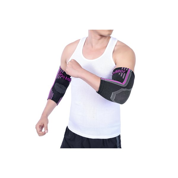 Doc Miller Elbow Compression Sleeve - Tennis Elbow Brace for Men Women - Elbow Brace for Tendonitis, Arthritis, Joint Pain - Volleyball Elbow Pads Arm Sleeve - Pain Relief Golfers Elbow Brace