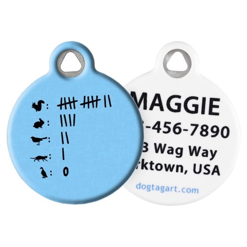 Kill Count - Custom Pet ID Tag for Dogs and Cats - Dog Tag Art - Small Size