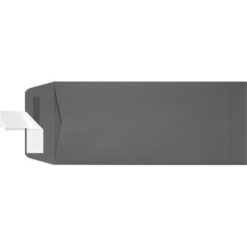 LUXPaper #10 Policy Business Envelopes | Peel & Press | 4 1/8" x 9 1/2" | Smoke Gray | 80lb. Text | 50 Qty