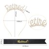 CAVETEE Retirement Gifts for Women, Gold Retired Crown and Sash Black Officially Retired Sash and Tiara Retirement Party Decorations