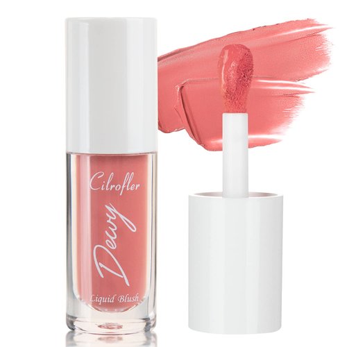 Cilrofelr Lquid Blush Stick,Cream Blush Makeup, Lightweight for Cheek &amp; Lip, Dewy Finish Breathab...