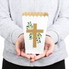 Elegant Cross - Religious Party Favor Popcorn Treat Boxes - Set of 12