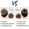 HIZEMLK 1PCS Messy Bun Hair Piece Messy Hair Bun Scrunchies for Women Wavy Curly Chignon Ponytail Hair Extensions Synthetic Thick Tousled Updo Bun (Dark Brown)