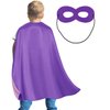 Naichuo Superhero Capes Cloak with Mask, Kids Children Boys Girls Double Side Dress Up Costumes for Halloween Christmas(Purple/Pink)