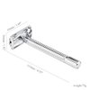 Butterfly Safety Razor Kit, WEISHI Chrome Long Handle Butterfly Open Double Edge Safety Razor With RIVERLAKE H3 Razor Holder Set (1 Razor, 1 Stand & 10pcs blades)