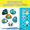 JOYEZA Rock Painting Kit Deluxe, Arts and Crafts for Girls Boys Age 6+, 12 Rocks Tween Gift Art Set, Waterproof Paints, Craft Kits Art Supplies, Kids Crafts Ages 6-8, Kids Activities 6 7 8 9 10