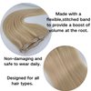 Blonde Highlights Clip in Hair Extensions Invisible Straight Clip in Hair Extensions 24inch for Women