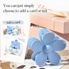DEEKA 16 Pcs Bridesmaid Proposal Gifts Set Flower Hair Claw Clips with Floral Card & Satin Scrunchies Proposal Box Bridal Party Gift Bridesmaids Bachelorette Party Favors (White&Light Blue)