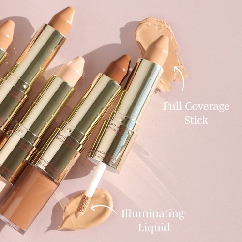 Wander Beauty Dualist Matte and Illuminating Concealer Makeup - Golden Tan - Dual-Ended Matte Concealer Stick + Liquid Concealer - Full Coverage Concealer Brightens & Hydrates Under Eyes - 0.28 fl oz
