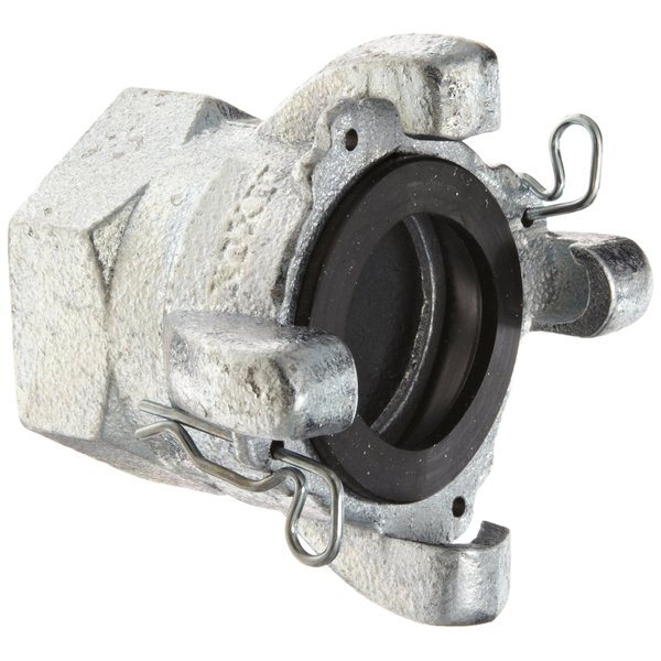 Dixon Air King AM23 Iron Air Hose Fitting, 4 Lug Quick Acting Coupling, 1-1/2" NPT Female End