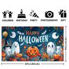 Halloween Backdrops for Kids Children Parties 4x6 ft Night Happy Halloween Banner, Ghost Halloween Party Decorations Halloween Party Banner, Spooky Halloween Decorations Indoor (C)
