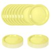 SietDESEO 50 PCS Light Yellow Paper Plates 7 Inch Disposable Plates Dessert Plates Yellow Dinner Plates for Wedding Baby Shower Birthday Party Supplies