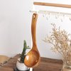 FJNATINH Wooden Ladle. Long Handle Ladle Utensils for Soup.Handmade for Kitchen Cookware (Ladle)