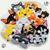 VLOMOT 12 Pcs Dog Party Favors Felt Masks - Puppy Party Decorations with 12 Styles - Dog Birthday Party Supplies for Dog Pinata, Goodie Bag Fillers