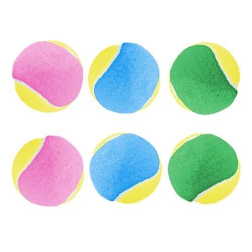 CoCoo Dog Squeaky Tennis Balls for Puppies and Teething Pets, Squeak Toys for Dogs, Round Tennis Balls, 6 Balls per Pack