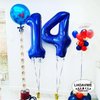 Blue Number 2 Balloons 40 Inch Giant Laser Navy Blue 2 Helium Balloons for Boys 2st Birthday Party Supplies 2st Anniversary Events Decorations