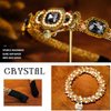 Coridy Gold Baroque Headbands Crystal Rhinestones Hairbands Thin Obsidian Hair Hoop Beaded Hair Ties Bejewelled Embellished Head bands (Gorgeous)