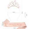 Rose ​Gold 30th Birthday Sash and Tiara for Women, 30th Birthday Decorations Women, 30 & Fabulous Birthday Sash and Crown Set, 30th Birthday Gifts for Women, Happy 40th Birthday Party Supplies