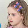 GeRRiT 4th of July Hair Bow Clips 2 Pcs American Flag Hair Barrettes Independence Day Hair Accessories Patriotic Hair Bow Hairpins Alligator Clips for Girls Women, Blue