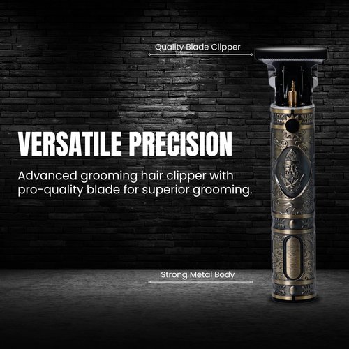 Hair Clippers for Men Professional Kit - Portable Cordless Clippers for Men w/ 7hrs Run Time - Ideal Mens Grooming Kit w/Low Noise Function - Rechargeable Beard Trimmer & Haircut Machine (Bronze)