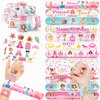 48 Little Princess 24PCS Little Princess Temporary Tattoos Sticker 24PCS Slap Bracelets Perfect for Themed Birthday Party Favors Baby Showers or Classroom Rewards Ideal Decor and Gifts