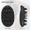 VOCOSTE Scalp Massager, Silicone Scalp Scrubber, Women's Scalp Brush Shower, Hair Massager for Deep Clean Hair, Wet and Dry Use for Dandruff Scrubber, Black