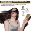 Hair Brush Set for Women & Men, Natural Bamboo Bristles Wet Dry Flat Paddle Detangling Bamboo Brushes Fit All Types Hair, Brush Cleaner Tool included - 3 Pack