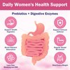 NATURE TARGET Vaginal Womens Probiotics, 100 Billion CFUs Probiotics & Prebiotics with Digestive Enzymes, Cranberry & D-Mannose - Supports pH Balance, Odor & Urinary Tract Health - 90 Capsules