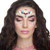 3Pcs Christmas Face Jewels Tattoo Eyes Gems, Glow in the Dark Christmas Luminous Face Gems Santa Elk Tree Fluorescent Crystals Face Stickers Jewels Temporary Tattoos for Girls and Women