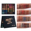 35 Colors Makeup Eyeshadow Palette Smoky Eye Shadow Palette Matte Shimmer Glitter Pigment Pressed Makeup Palette Waterproof Professional Long Lasting Charming Metallic Cosmetics Eye Shadow Palette