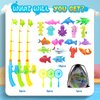 AuntyFey Magnetic Fishing Game for Kids 3-5 Includes 3 Toddler Baby Fishing Pole 3-5 6-10 Years Old, Toddler Fishing Game for Kids 3-5, Fishing Toy for Kids 3-5 8-12, Water Table Accessories Bath Toy