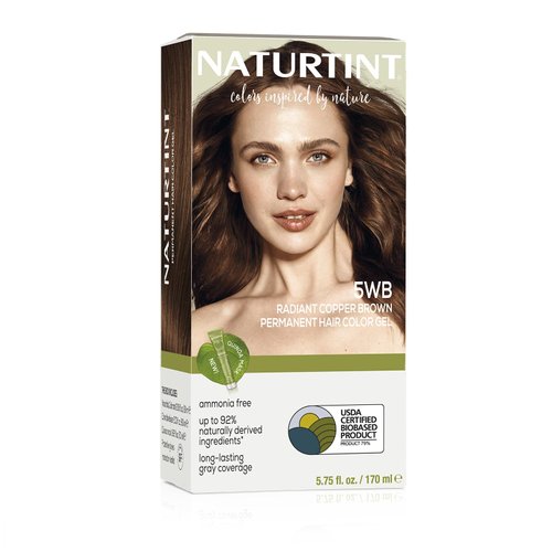 Naturtint Permanent Hair Color 5WB Radiant Copper Brown (Pack of 1), Ammonia Free, Vegan, Cruelty Free, up to 100% Gray Coverage, Long Lasting Results (Packaging may vary)
