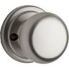 Kwikset Hancock Interior Passage Door Knob, Handle For Closet and Hallway Doors, Non-Locking Doorknob in Satin Nickel, with Microban Protection