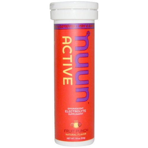 Nuun Hydration, Active, Effervescent Electrolyte Supplement, Fruit Punch, 10 Tablets, 1.9 oz (54 g)