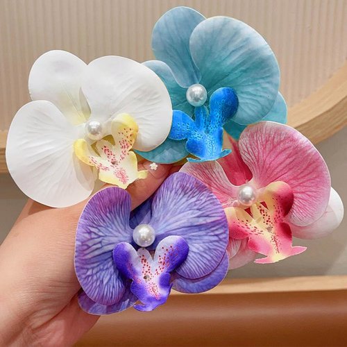 BARTOSI Flower Hair Clips Hawaiian Floral Hair Barrettes Beach Floral Hair Pins Hair Accessories for Women and Girls (Pack of 4)