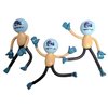 Zugar Land Assorted Halloween Bendable Rubber Zombies (3.75") Monster Action Figures Bendable Limbs Sensory Stress Relief Fidget Toys. Great Party Favor Trick or Treat Supplies (6 Zombies)